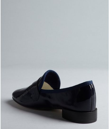 navy patent loafers repetto navy patent leather grosgrain trim loafers in blue navy patent loafers repetto navy patent leather grosgrain trim loafers in blue