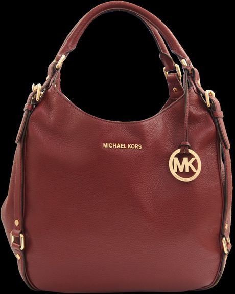 michael kors burgundy tote bag