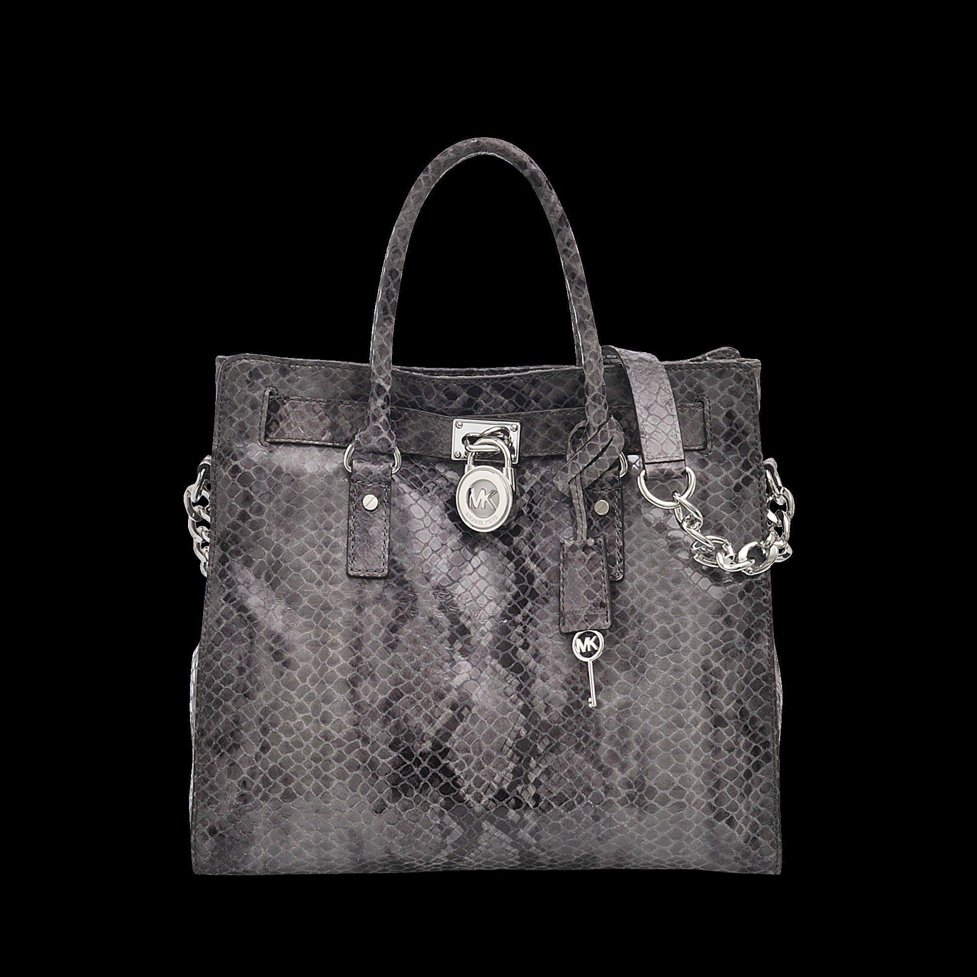 Michael Kors Hamilton Large Python Print Bag in Silver | Lyst