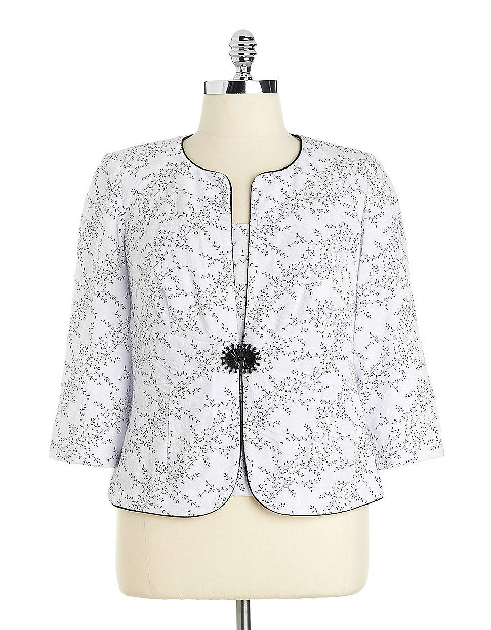 Alex Evenings Plus Twopiece Evening Jacket Tank Set in White Lyst