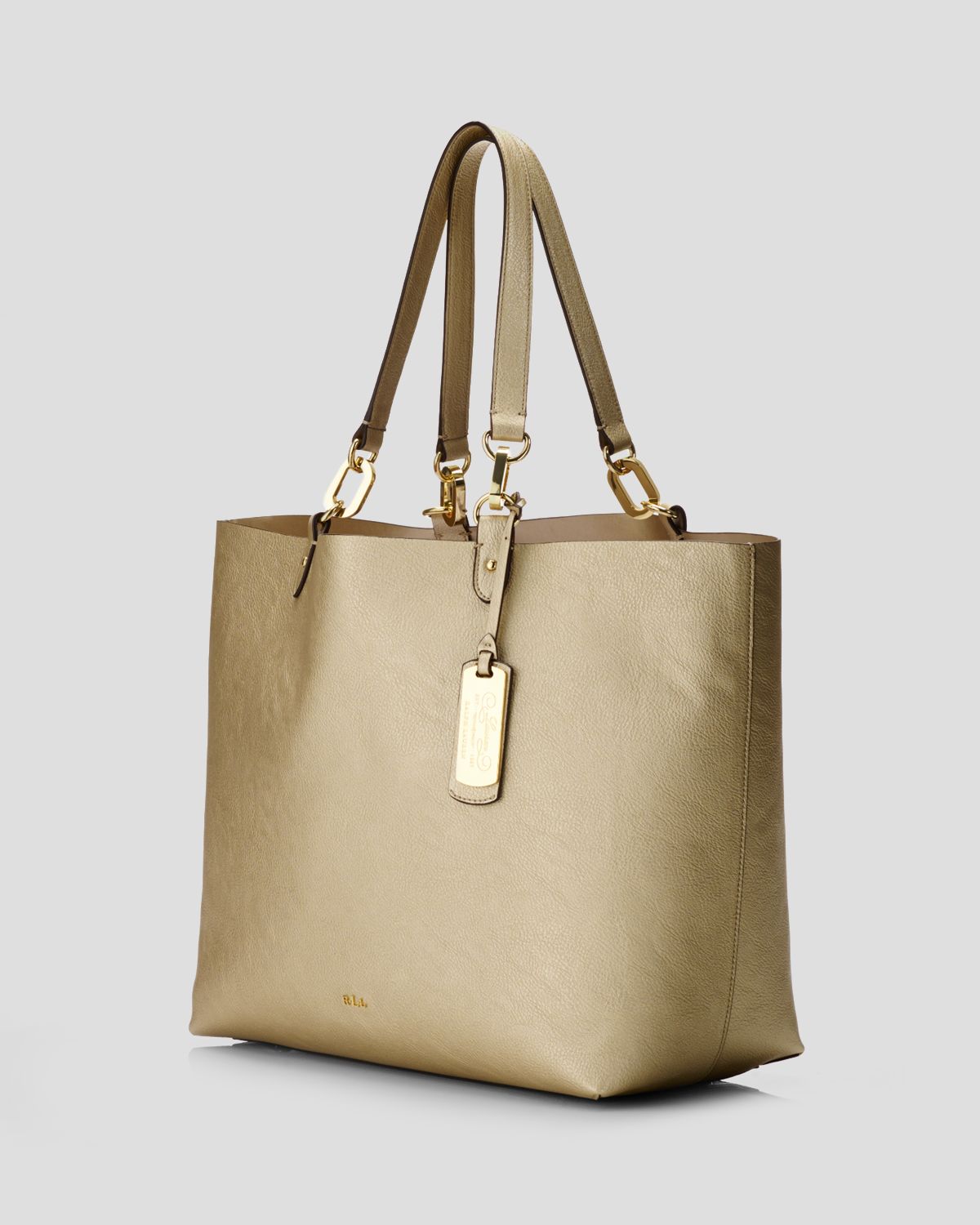 ralph lauren gold bag