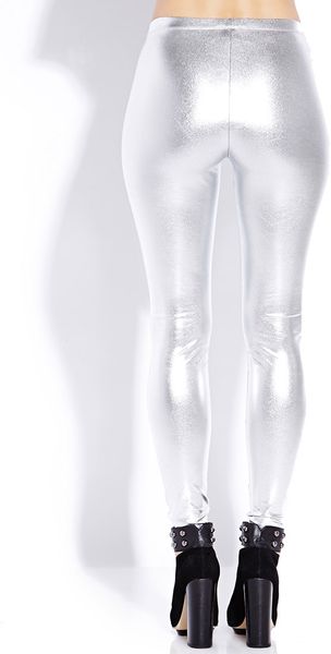 forever 21 silver leggings