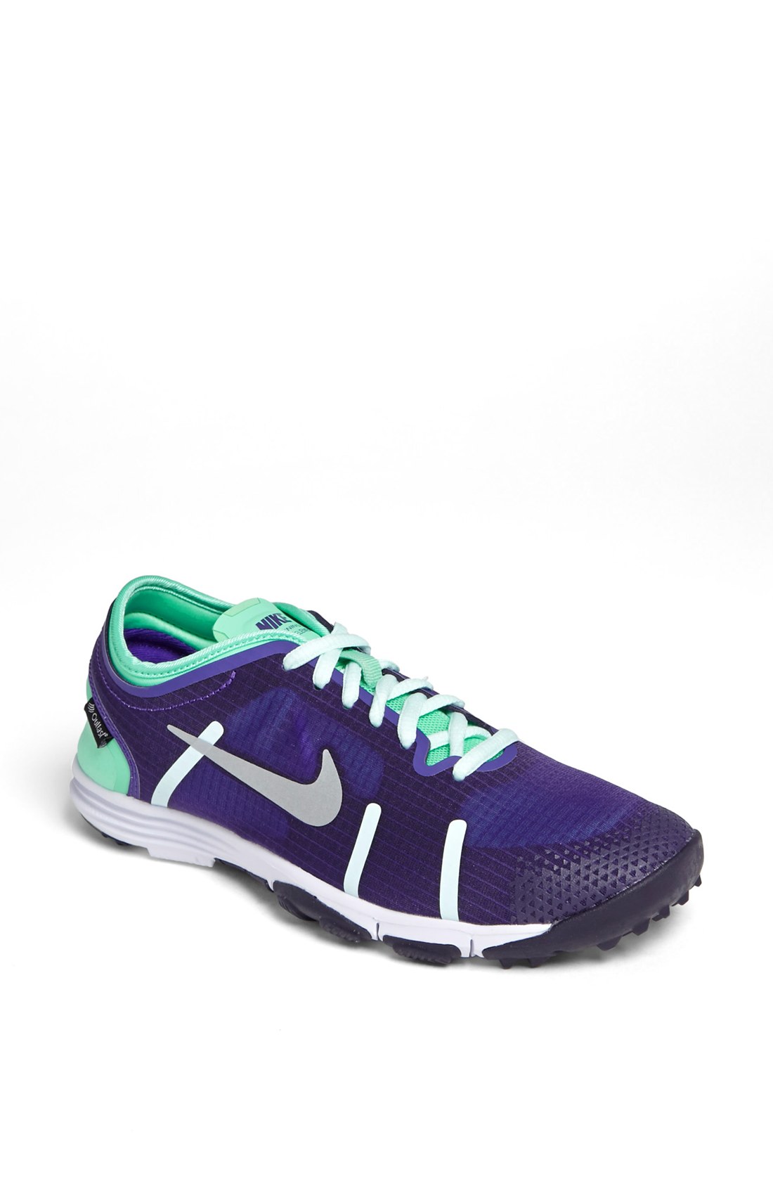 nike purple and green shoes