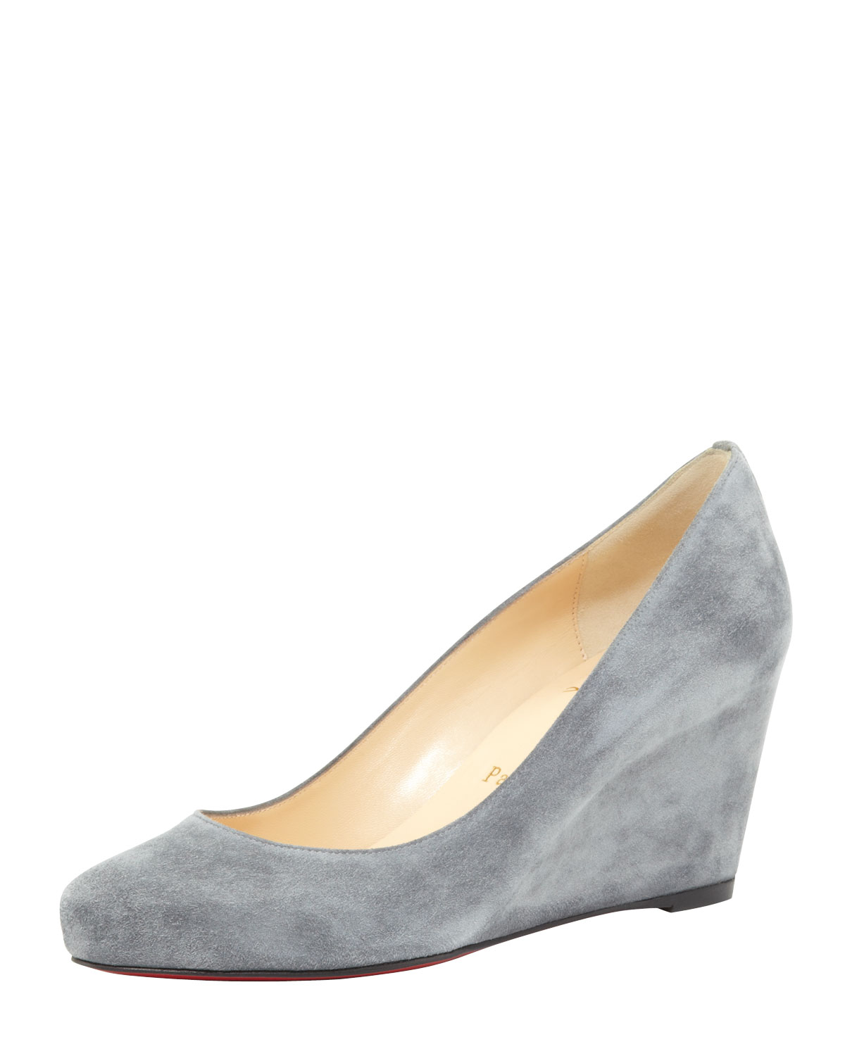 louboutin grey suede