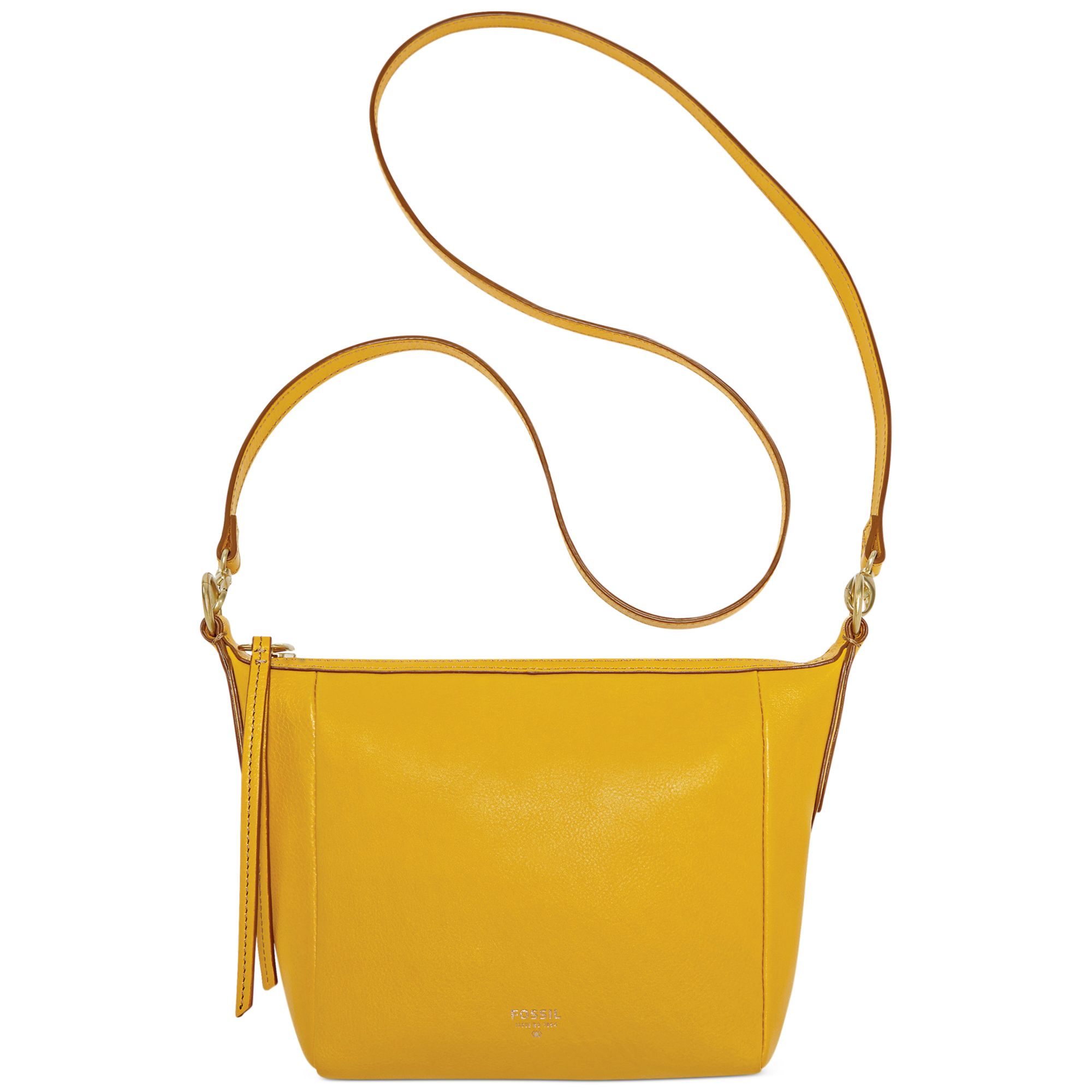 fossil mustard yellow handbag