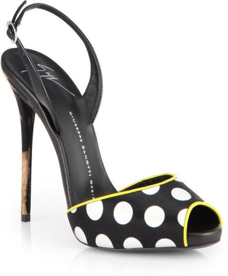 polka dot slingbacks