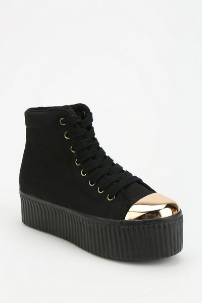 Urban Outfitters Jeffrey Campbell Hiya Metal Cap Flatform-sneaker in ...