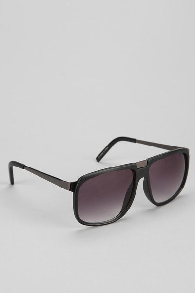 Urban Outfitters Metal Matte Aviator Sunglasses in Black for Men