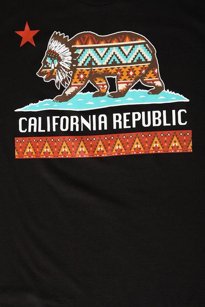 Urban Outfitters Riot Society California Republic Tee in Black for Men