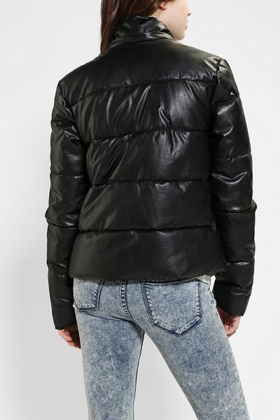 Urban Outfitters Sparkle Fade Missy Vegan Leather Puffer Jacket in ...