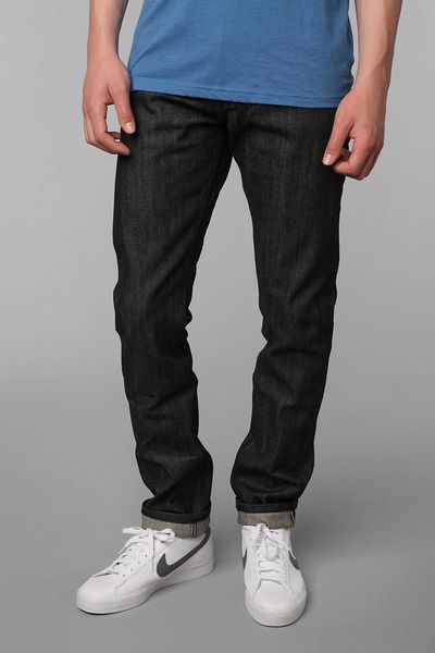 Urban Outfitters Unbranded Tapered Black Selvedge Jean in Black for ...