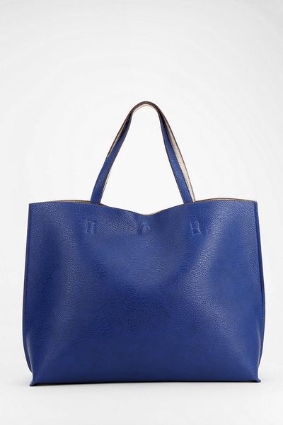 Urban Outfitters Reversible Vegan Leather Tote Bag in Blue | Lyst