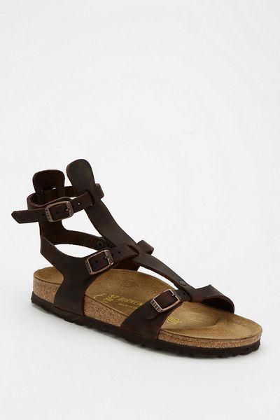... Outfitters Birkenstock Chania Caged Leather Sandal in Brown | Lyst