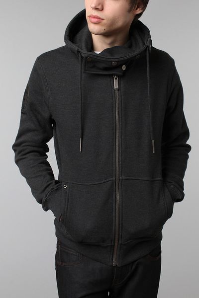 Urban Outfitters Rp Gene Snap Neck Hoodie in Black for Men (CHARCOAL ...
