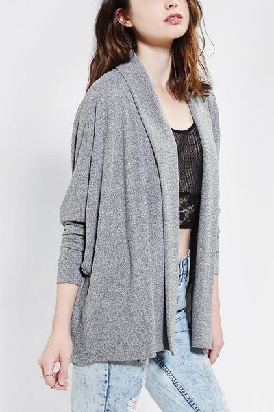 Urban Outfitters Ecote Batwing Knit Cardigan in Gray (GREY) | Lyst