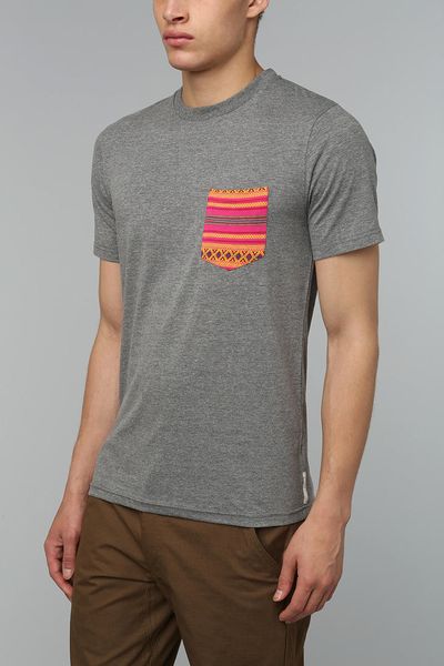 Urban Outfitters Koto Jacquard Pocket Tee in Gray for Men (GREY ...