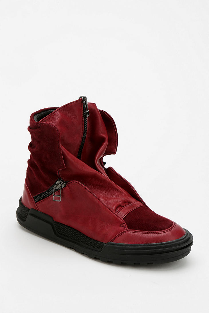 Urban Outfitters Adidas Slvr Frontzip Leather Hightop Sneaker in ...