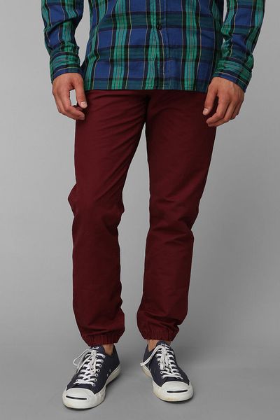 mens maroon jogger pants