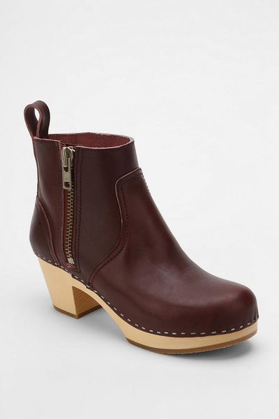 Urban Outfitters Swedish Hasbeens Emmy Ankle Boot in Red (MAROON ...
