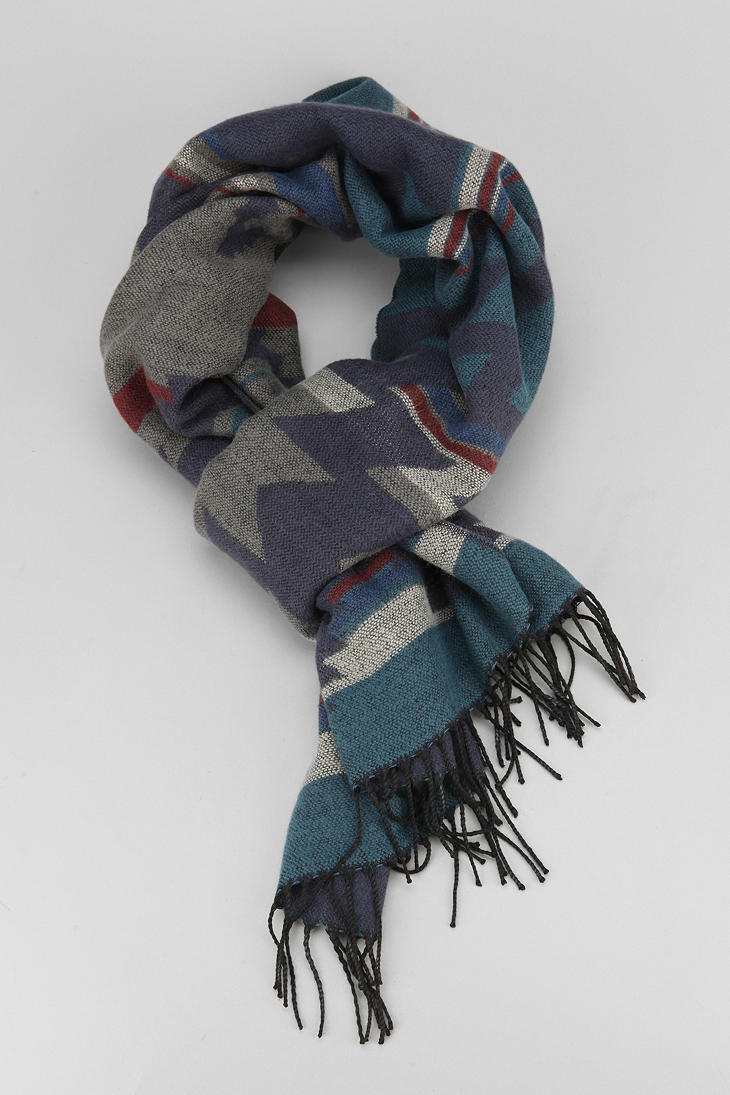 Urban Outfitters Tucson Blanket Scarf in Multicolor (NAVY) | Lyst