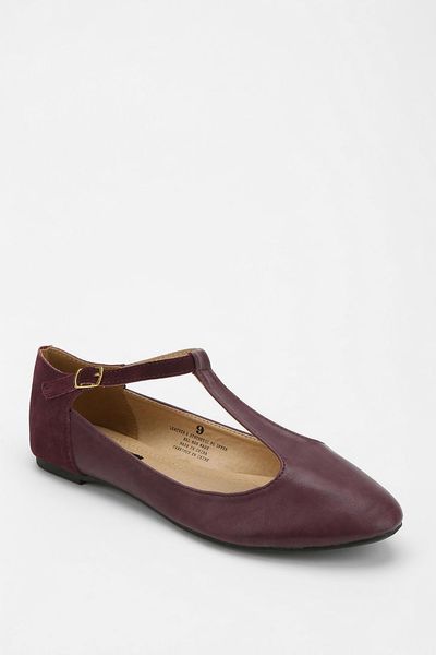Urban Outfitters Bdg Combo Tstrap Flat in Purple (ROSE) | Lyst