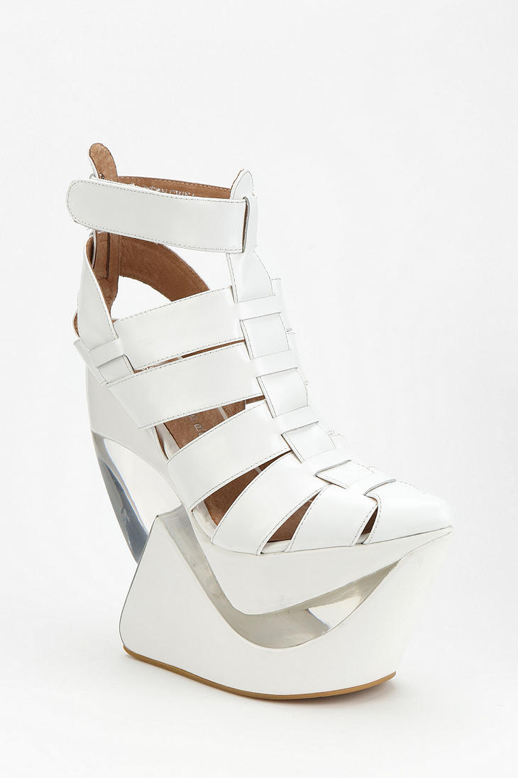 Urban Outfitters Jeffrey Campbell Zoya Platform Wedge Sandal in White