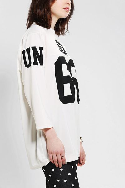 Urban Outfitters Unif Six 66 Jersey Top in White | Lyst