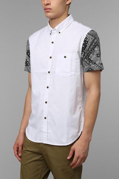 Urban Outfitters Zanerobe Bandana Buttondown Shirt in White for Men ...