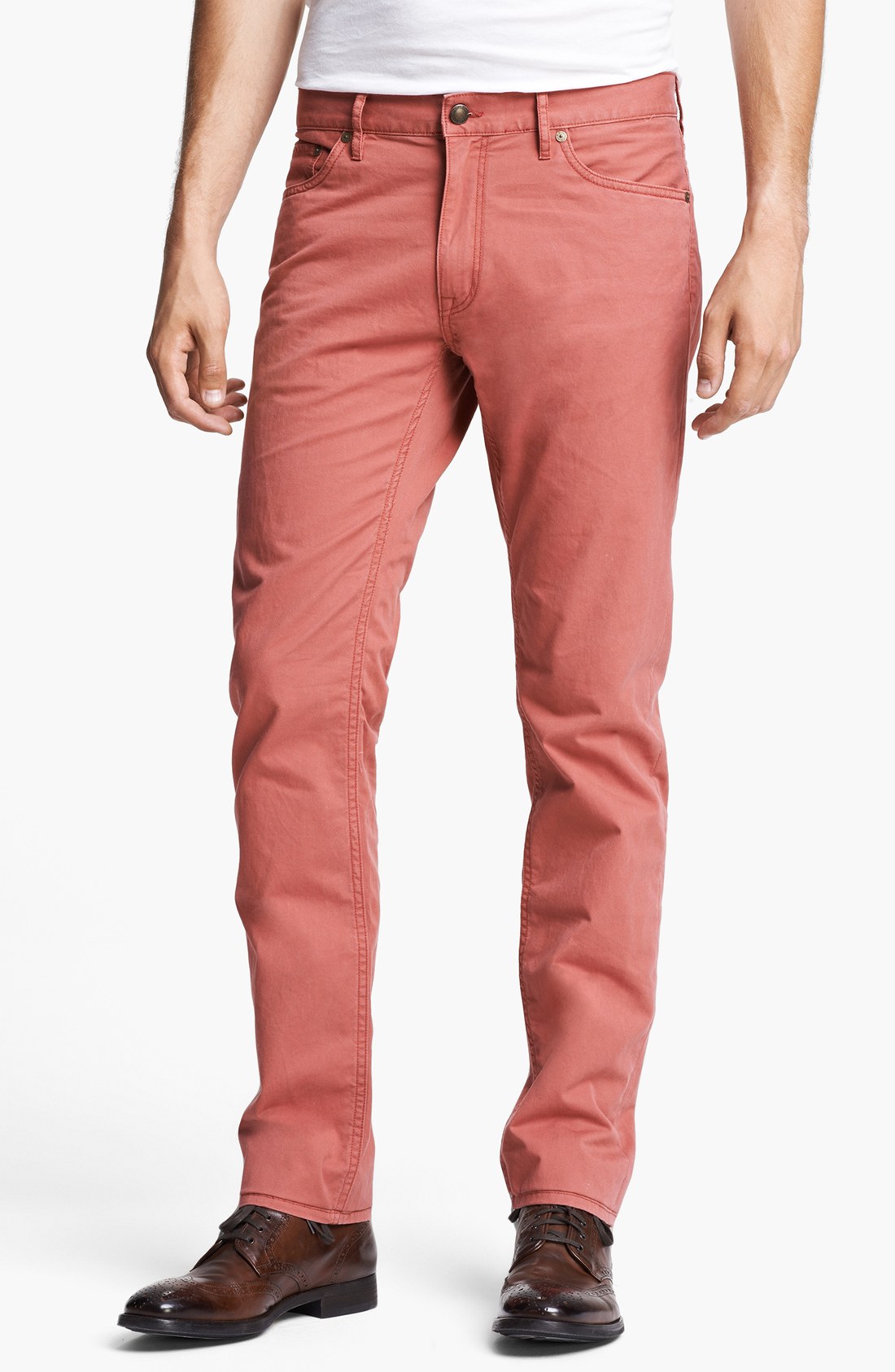 Polo Ralph Lauren Varick Slim Fit Five Pocket Pants in Red for Men (Charlestown Red) | Lyst