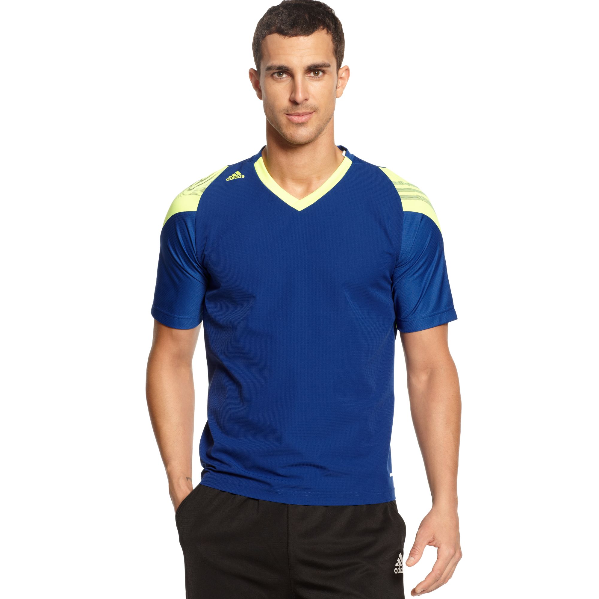 Adidas Training Soccer Jersey TShirt in Blue for Men (Ink
