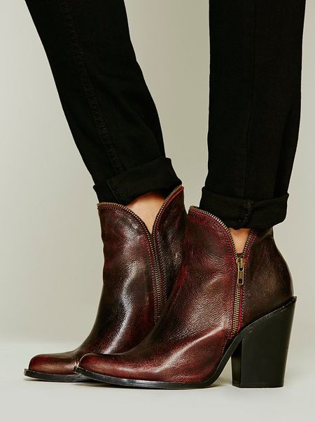 red wine ankle boots