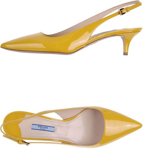 yellow prada slippers