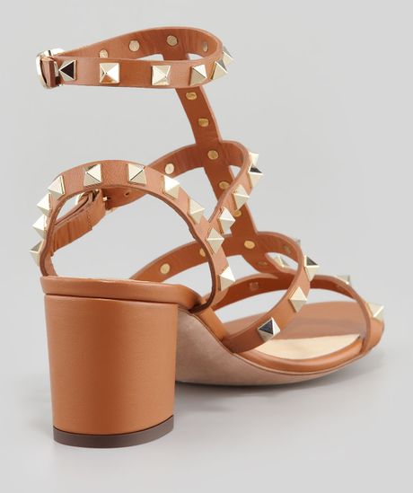 valentino rockstud caged sandals