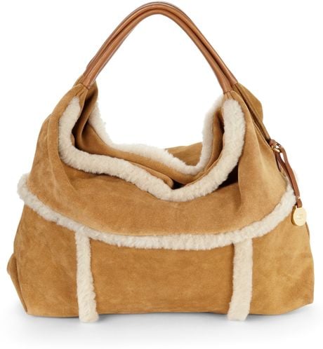 ugg bag shearling suede chestnut quinn hobo australia