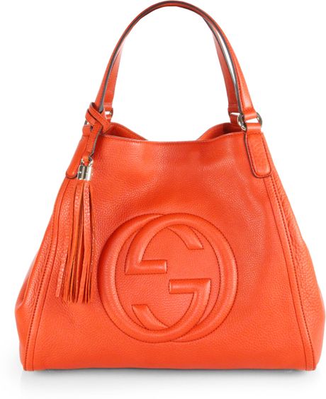 Gucci Soho Medium Shoulder Bag in Orange (NEW ORANGE) | Lyst