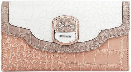 guess taupe wallet