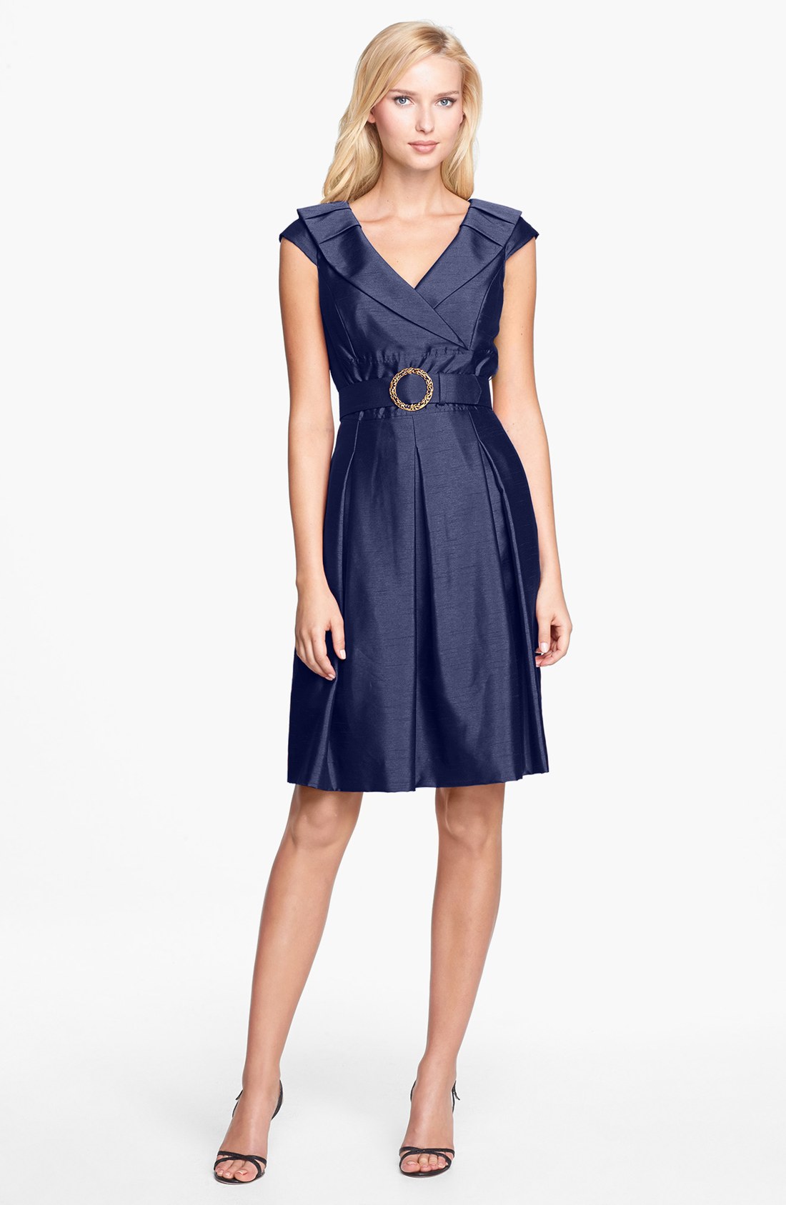 tahari navy gown