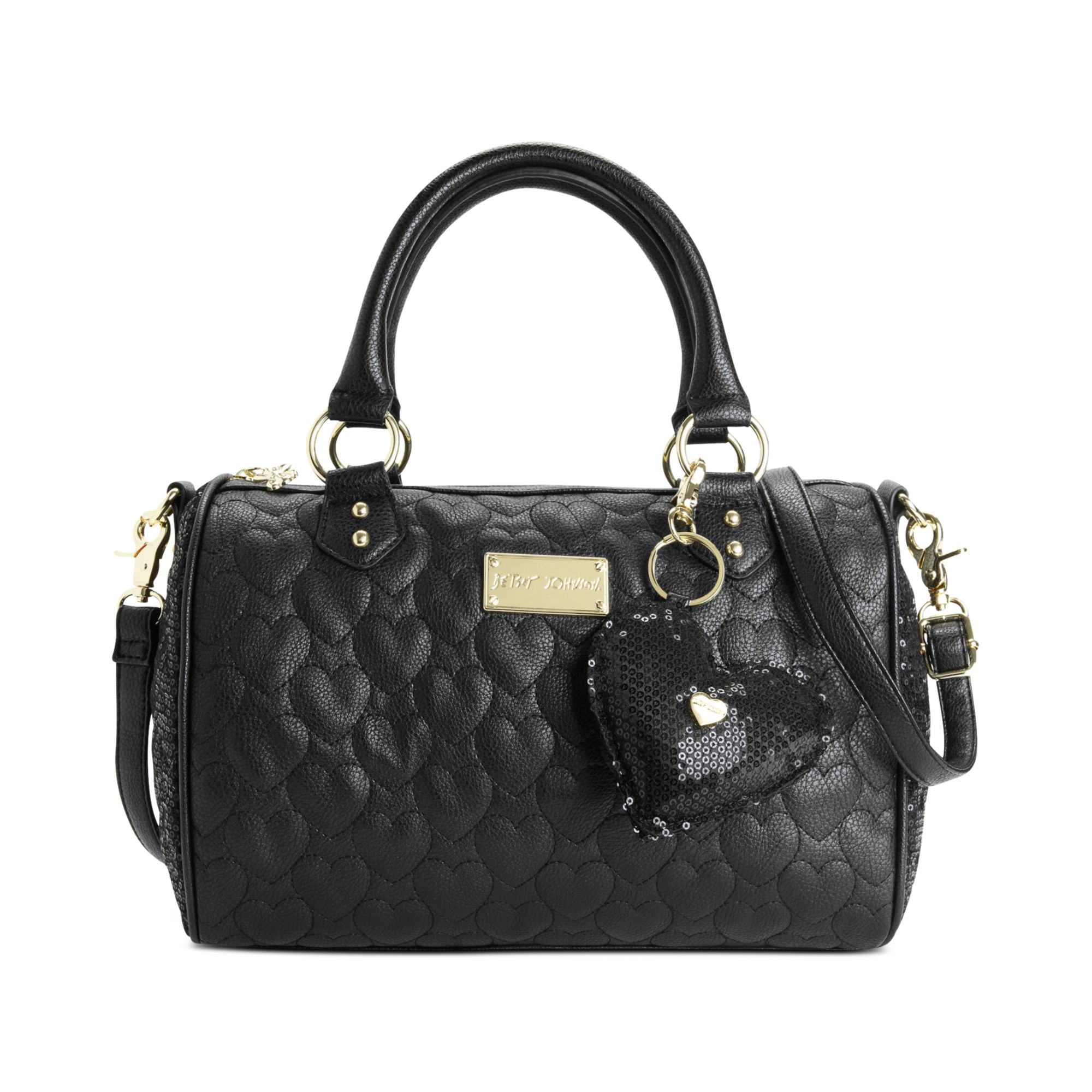 Betsey Johnson Holiday Satchel in Black (Quilted Black) | Lyst