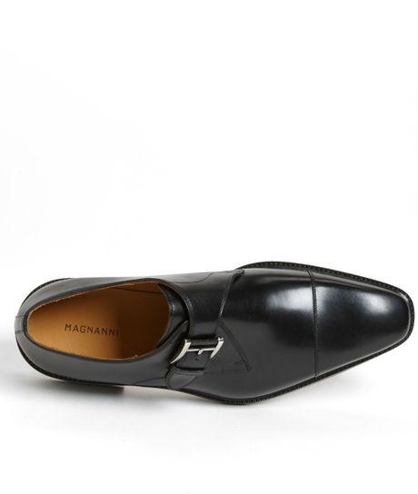 magnanni black monk strap