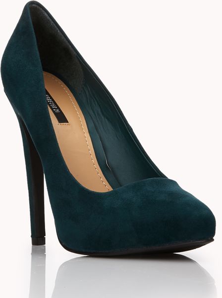 Forever 21 New Heights Pumps in Green (Hunter green) | Lyst