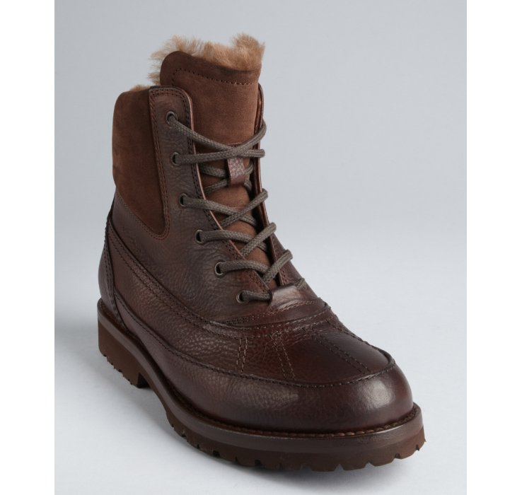 brunello cucinelli shearling boots