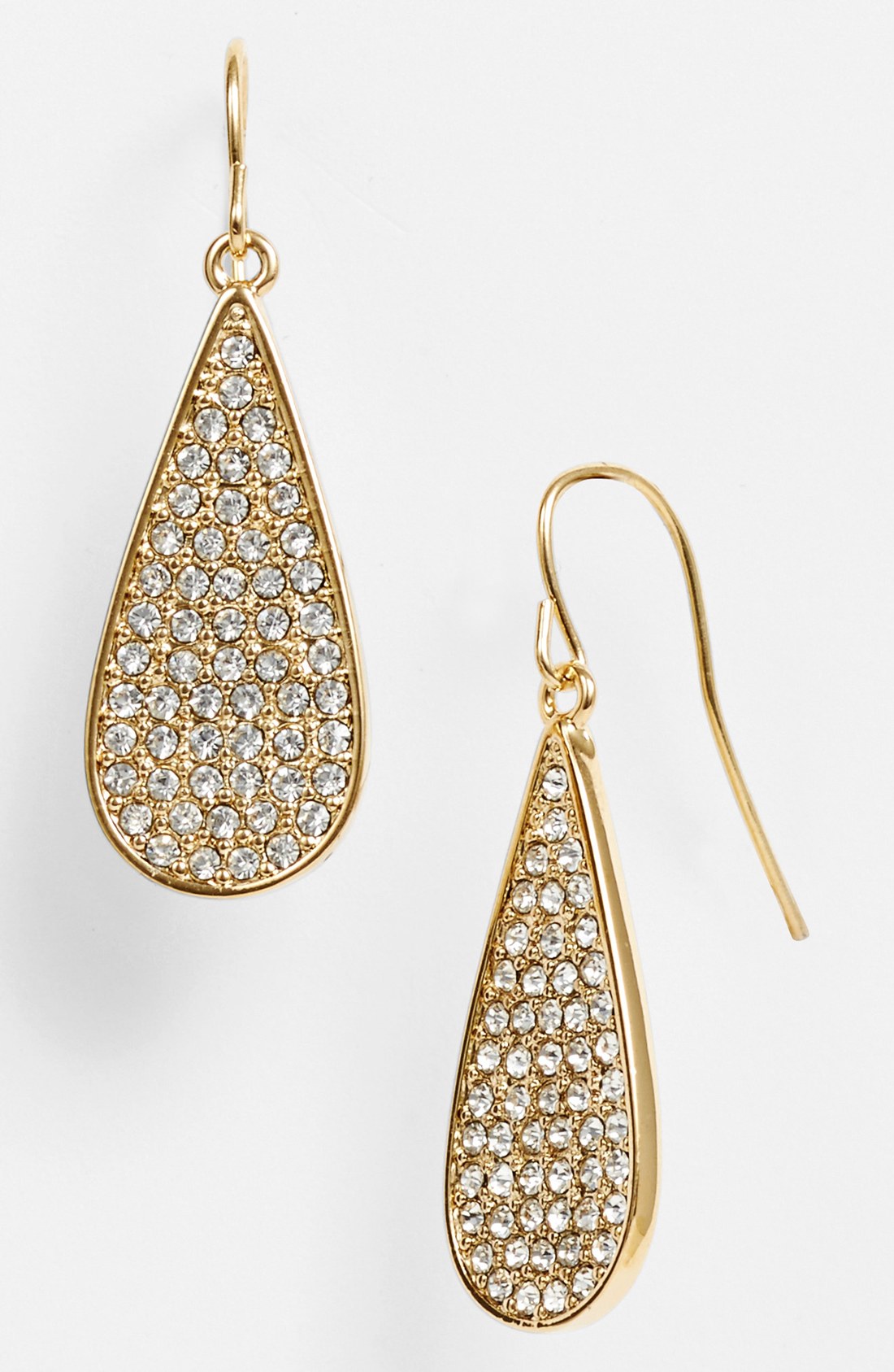 Lauren By Ralph Lauren Pavé Teardrop Earrings in Gold (Gold/ Clear) Lyst