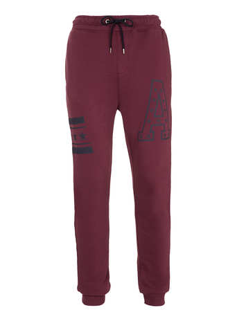 burgundy joggers mens