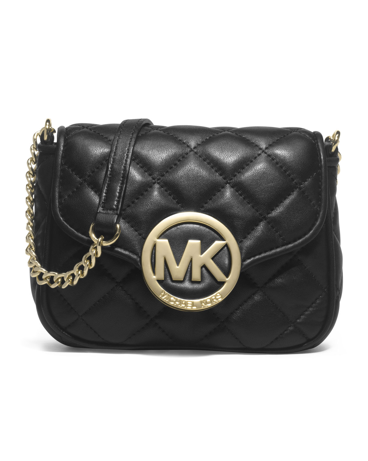 Michael Kors Michael Small Fulton Quilted Crossbody in Black