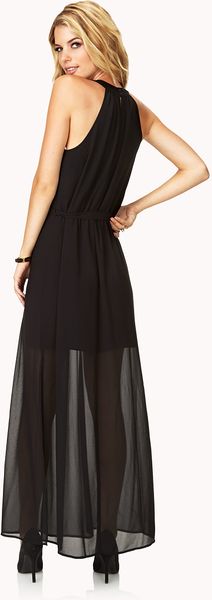 Forever 21 Posh Maxi Dress W Sash in Black | Lyst