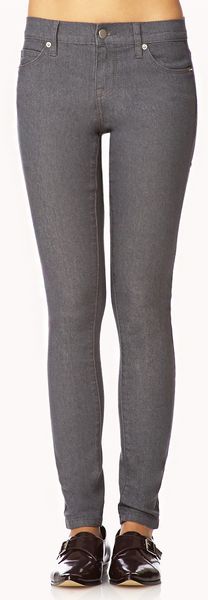Forever 21 Everyday Skinny Jeans in Gray (Grey) | Lyst