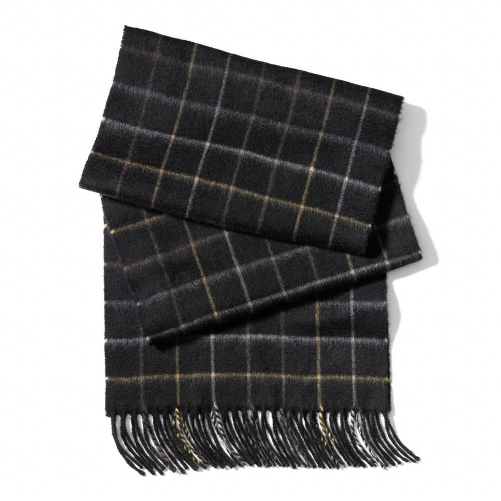 Coach Cashmere Tattersall Scarf in Black for Men Lyst