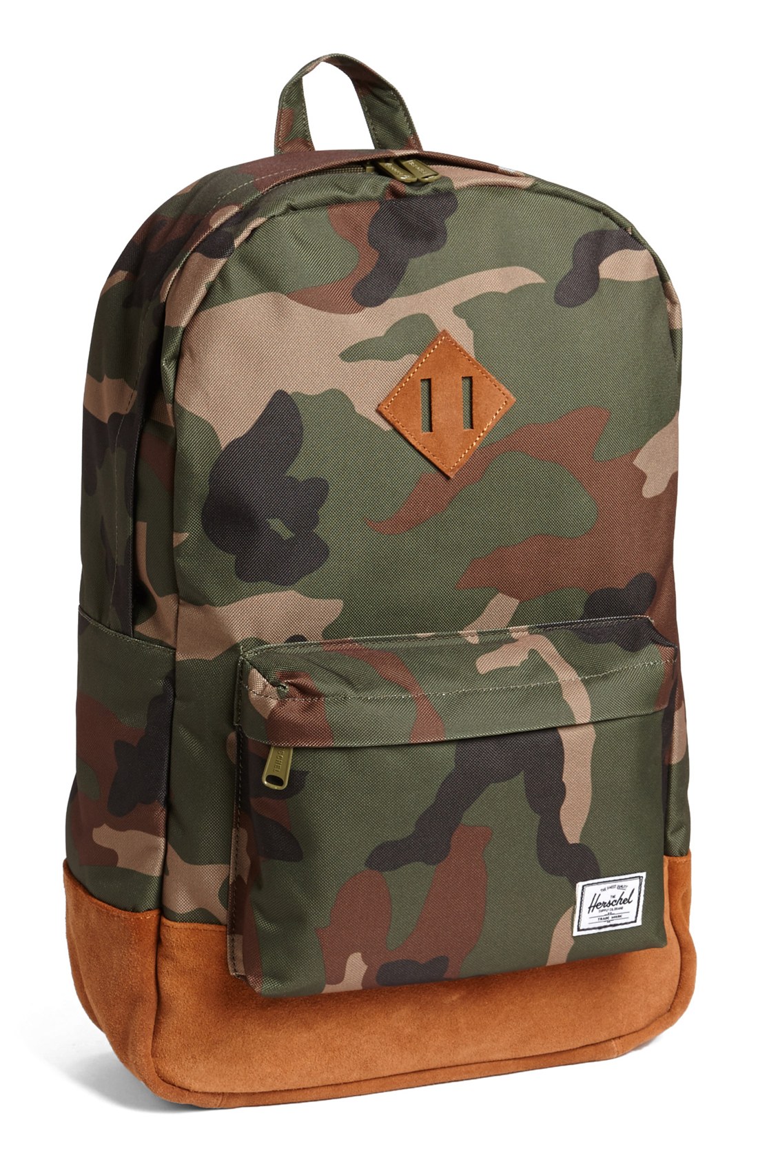 Herschel Supply Co. &#39;Heritage Plus&#39; Leather Trim Backpack in Multicolor for Men (Woodland Camo ...
