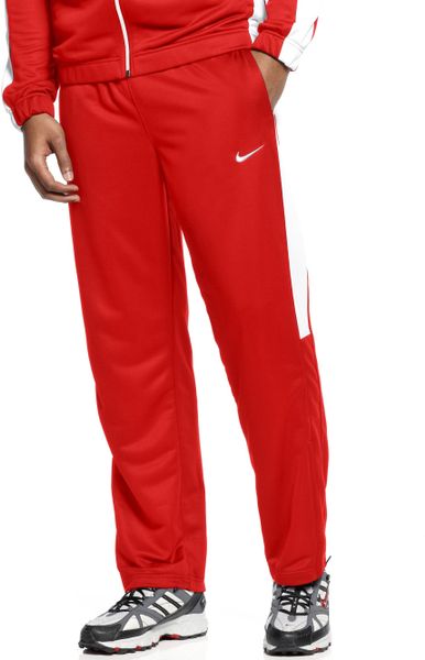 nike taped poly pant red