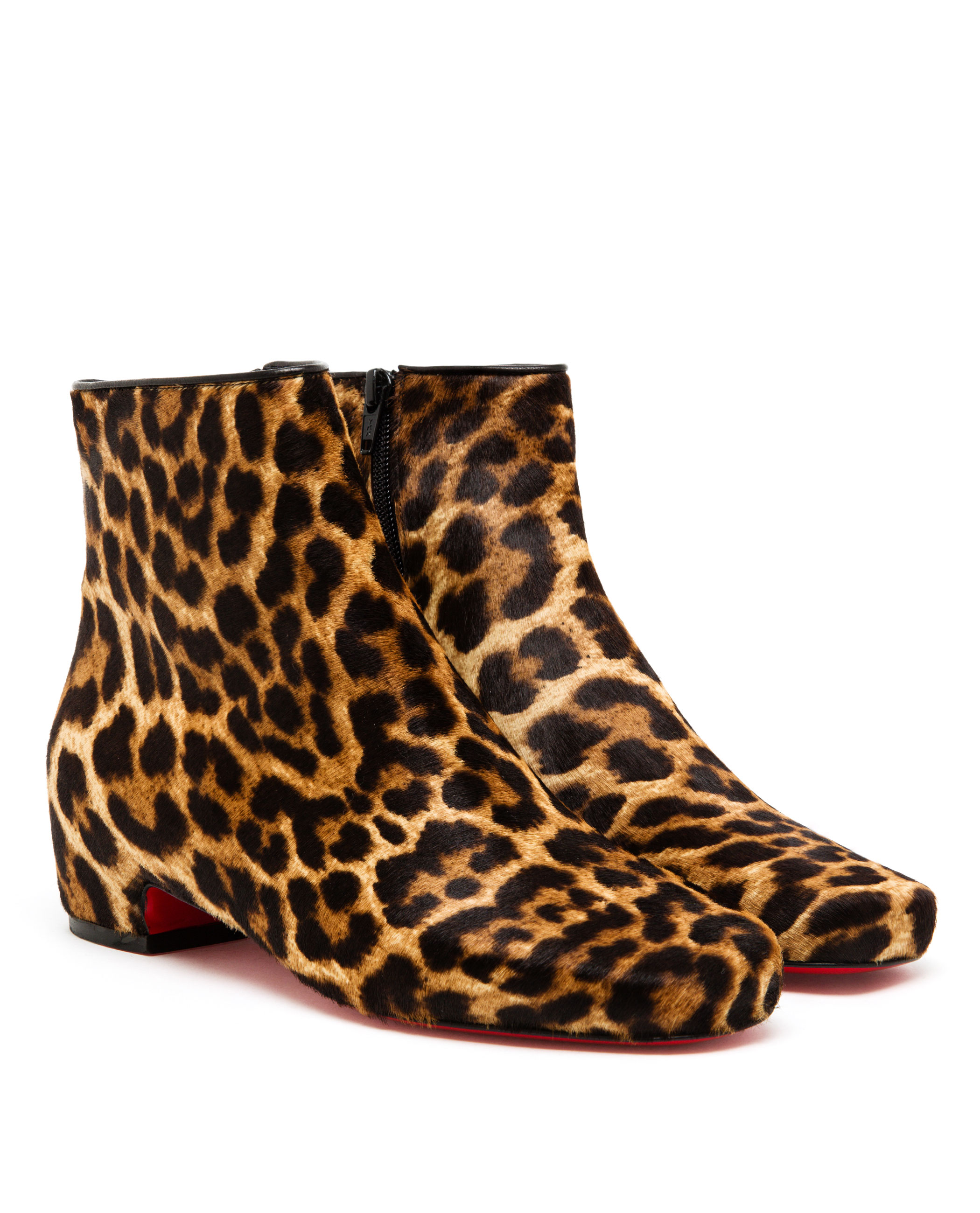 leopard louboutin booties